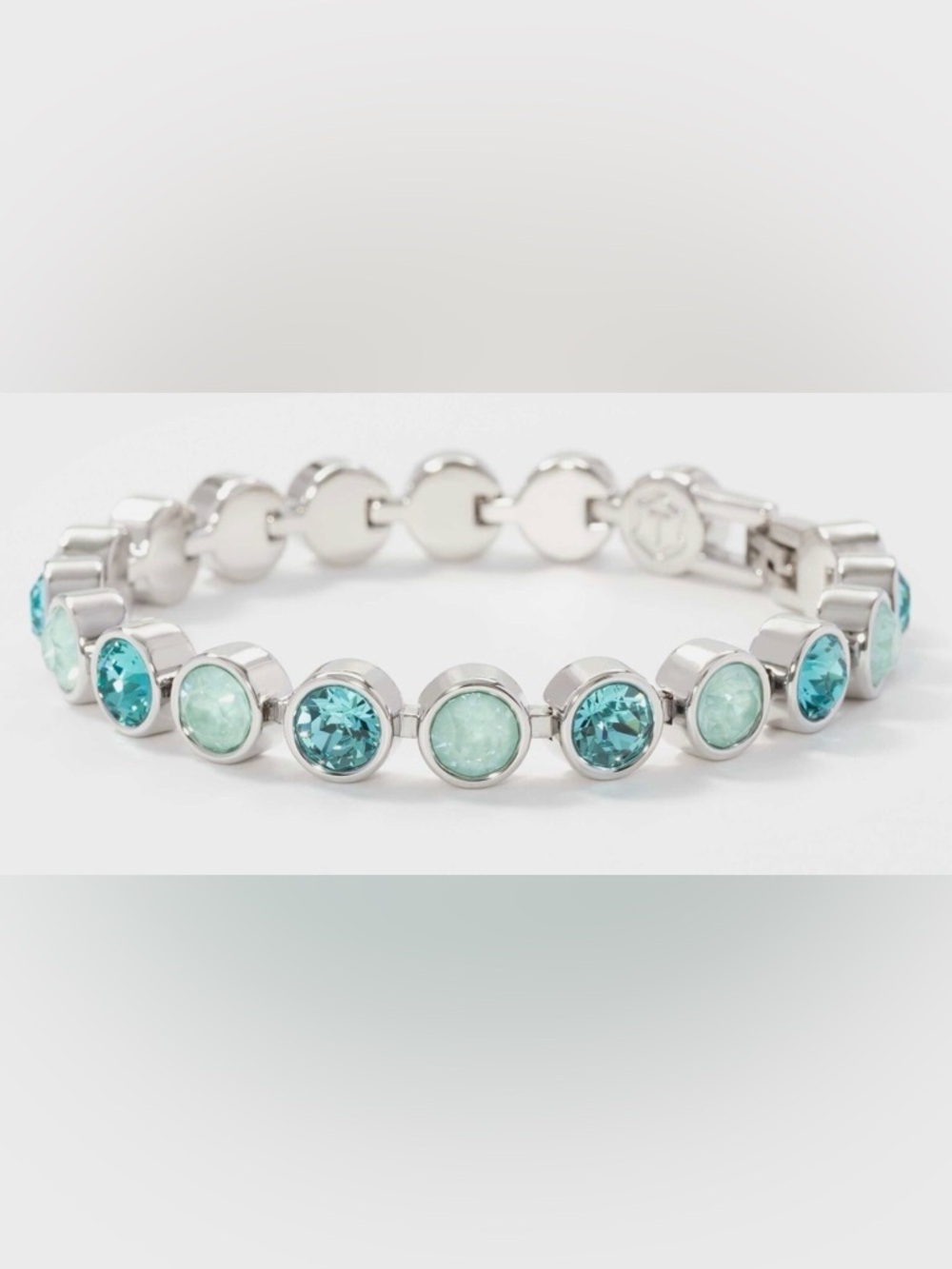 🩵💎NWT Touchstone by Swarovski CARIBBEAN Ice Bracelet 7 1/4" Rhodium Plating
